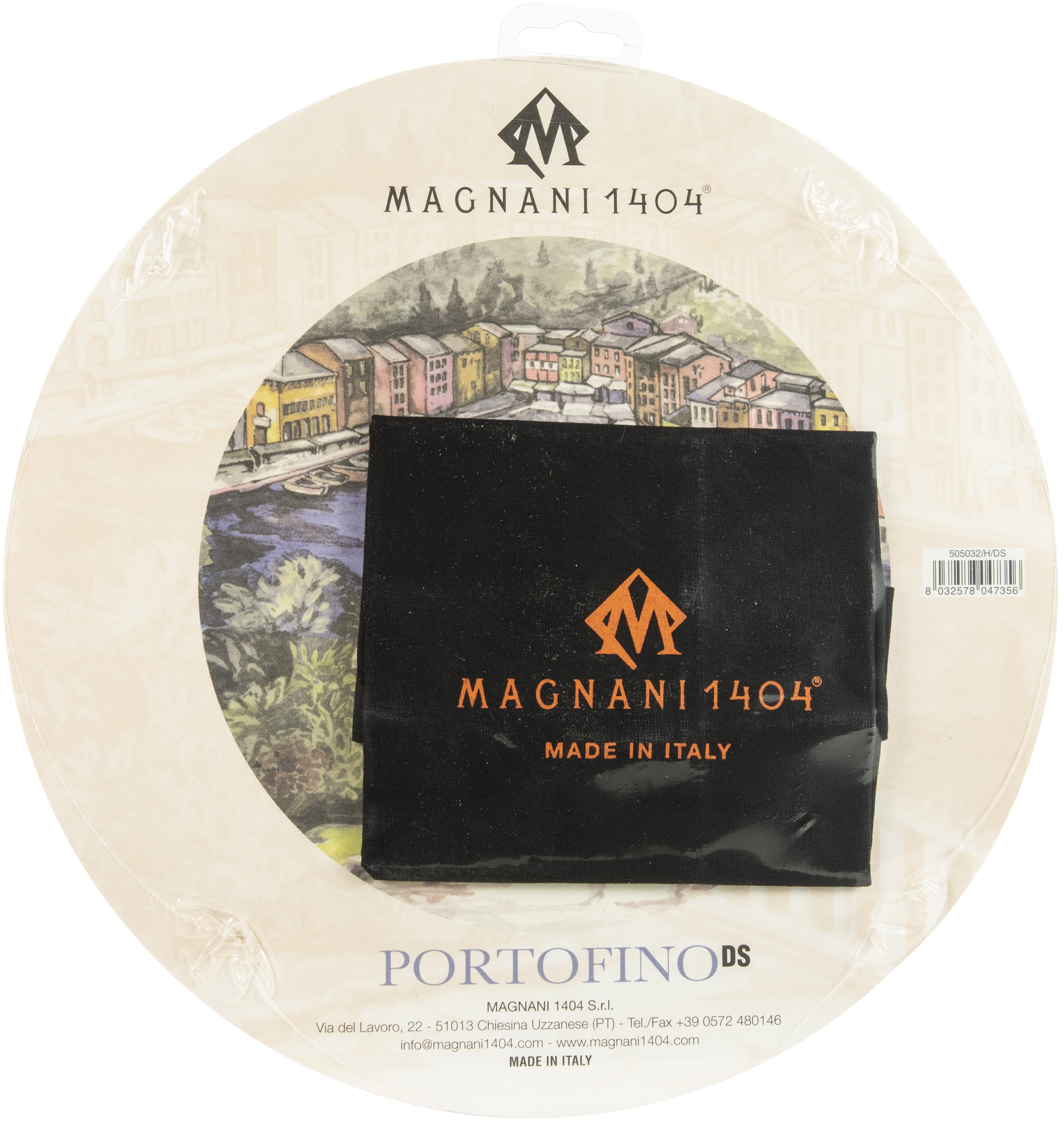 Magnani Aquarello Portofino Round Water Color Block 12.6"-White - image 2 of 2