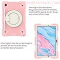 thumbnail image 2 of SaniMore for Samsung Galaxy Tab A8 (SM-X200/X205) Case with Pencil Holder, 3-Layer Protection Cover Built-in Shoulder & Handle Strap Kickstand Military Shockproof Protective Shell, Pink, 2 of 8