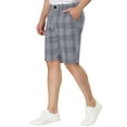 thumbnail image 4 of Lars Amadeus Men's Summer Plaid Shorts Regular Fit Business Chino Short Pants, 4 of 6