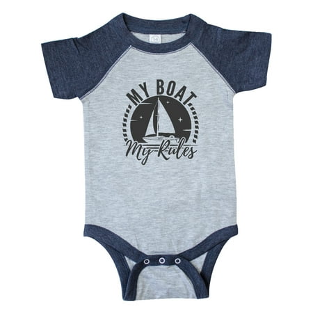 

Inktastic My Boat My Rules Sailing Captain Gift Baby Boy or Baby Girl Bodysuit