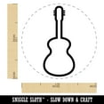 thumbnail image 2 of Guitar Outline Self-Inking Rubber Stamp Ink Stamper - Red Ink - Medium 1 Inch, 2 of 7
