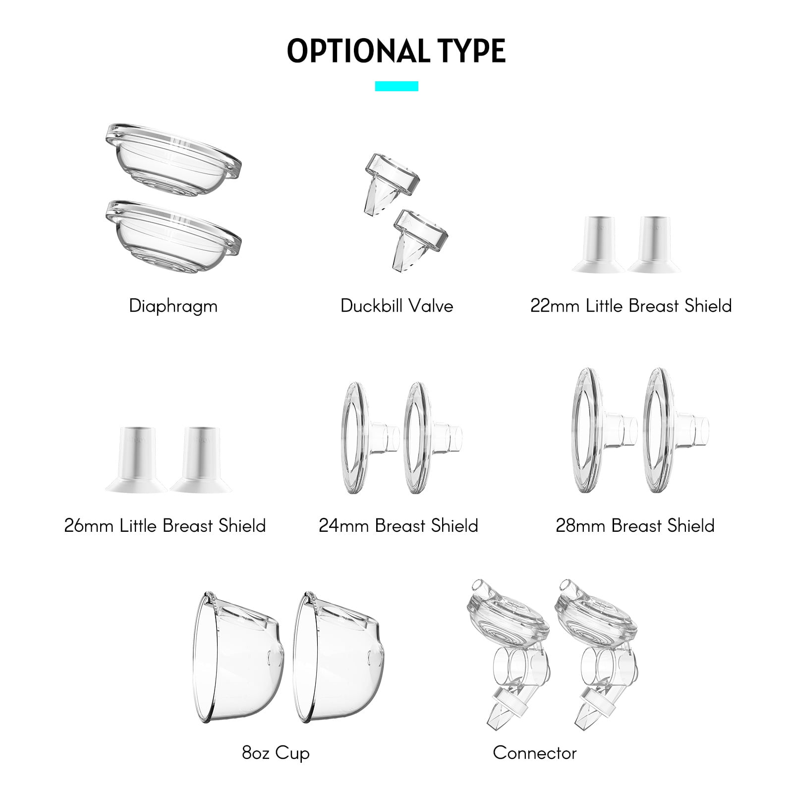 Thalyn Breastfeeding Kit Replacement Electric Breast Pump Replacement Accessory Includes 2 Pcs Duckbill Valve Soft Food-Grade Silicone for THE INS Wearable Breast Pump