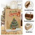 thumbnail image 3 of HCBY 24-Pack Christmas Gift Bags, 8 Styles Small Kraft Paper Bags with Handles for Holiday Party Favors, Candy & Gifts, Brown 8.27 x 5.91 x 3.15 In, 3 of 5
