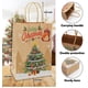 thumbnail image 3 of Paquete de 24 bolsas de regalo navideñas | 8 estilos de bolsas pequeñas de papel kraft con asas | Bolsas reutilizables para dulces, galletas y juguetes | Diseño de calcetín navideño con reno | Para, 3 of 5