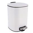 thumbnail image 6 of Stylish White Metal Trash Can with Silent Soft Close Lid, Large 5L - 1.3 Gal Capacity, Durable Foot Pedal for Hands-Free Operation, Modern Square Design - Ideal for Bathroom, Home or Office, 6 of 8
