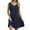 Navy, variant on Summer dresses for women 2025 Vintage Floral Dress for Women Round Neck Keyhole Ruffle Short Sleeves Fit and Flare Casual Party Dress with Pockets Black M(M)