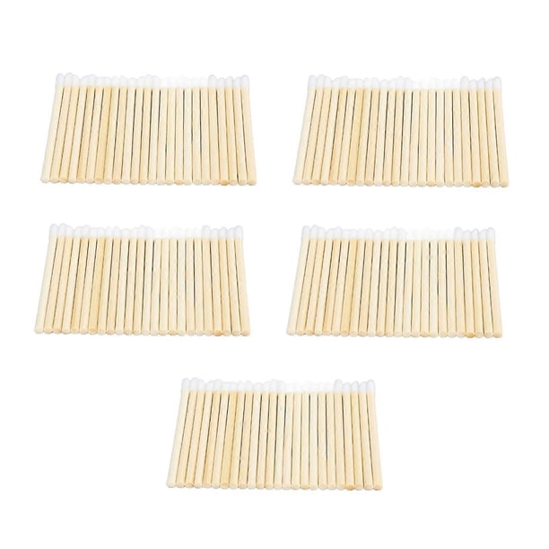 100 Pcs Disposable Lip Brushes with Bamboo Handle Portable Makeup Tool Lip Gloss Wand for Kitchen Appliance