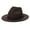Coffee, variant on BLTIBY Classic Felt Fedora Hats for Men Women Solid Color Wool Floppy Wide Brim Panama Hat with Belt Buckle Khaki One Size