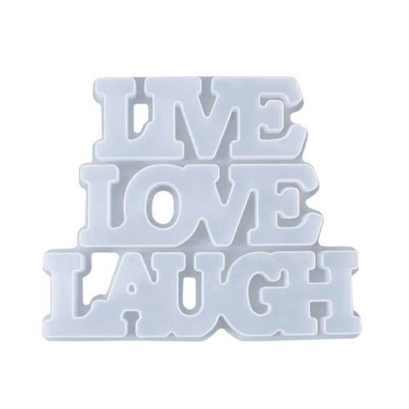 ESTONE Letter English Words Crystal Epoxy Resin Mold Room Hanging Listed Silicone Mould