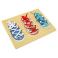 thumbnail image 4 of Tablero De Actividades De Cordones De Zapatos, Tablero De Zapatos De Corbata De Regalo De Cumpleaños De Haya Suave Seguro Portátil Para Ejercicio De Mano, 4 of 8
