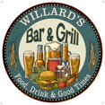 thumbnail image 1 of WILLARD'S Bar and Grill 12" Round Metal Sign Kitchen Wall Decor 200120023453, 1 of 1