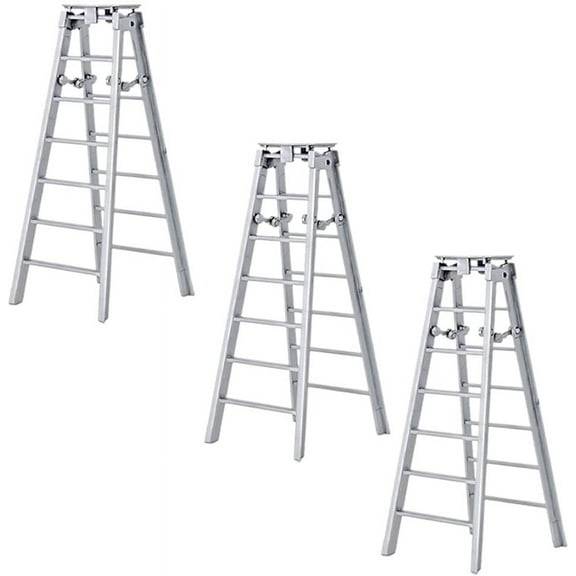 Set of 3 Silver Ladders for WWE & AEW Wrestling Action Figures