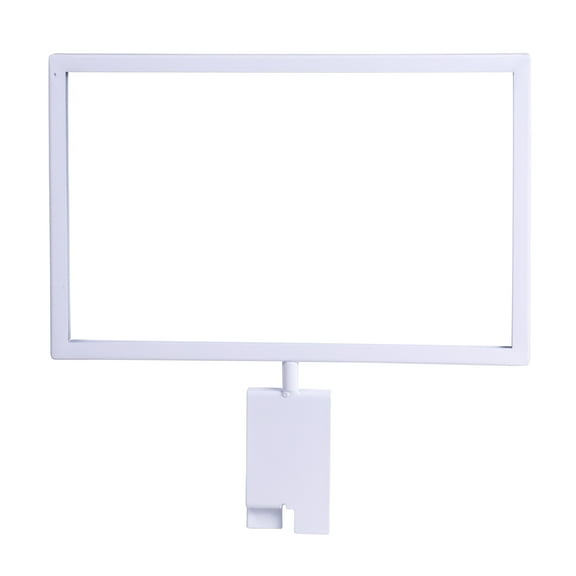 7 in. H x 11 in. W White Metal Sign Holder for Gridwall (Pack of 6)