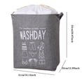 thumbnail image 3 of fsxdhpcsgfc 21 Inches Freestanding Laundry Storage Container With Lid Collapsible Large Drawstring Clothes Hamper Storage With Handle Laundry With Gray Storage Fabric Storage Dorm Room Transparent, 3 of 6
