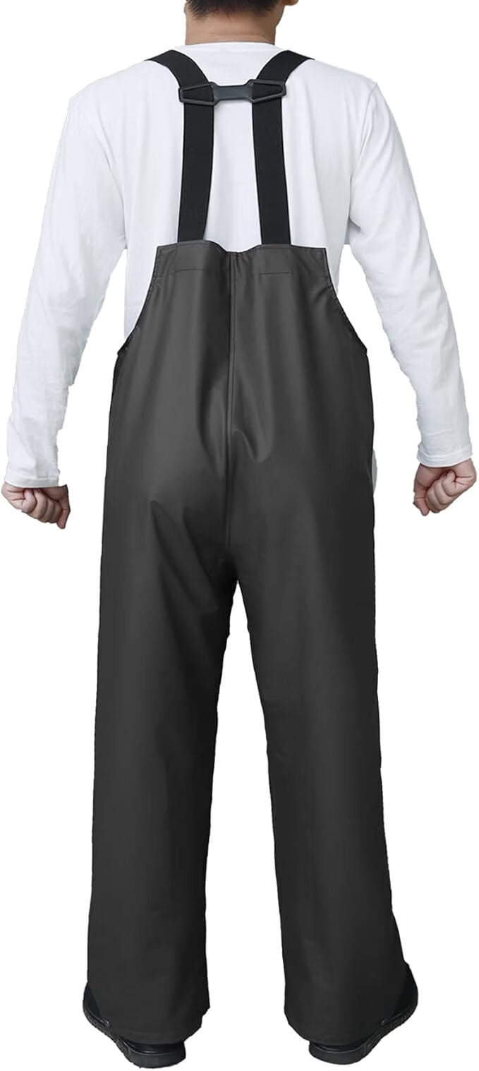 RainRider Rain Pants for Men Women Waterproof Rain Gear Bib Overalls Trousers for Fishing Hunting(Black,Medium)
