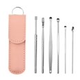 thumbnail image 1 of Lishi 6 Piece Ear Wax Removal Tool Set with Storage Bag - Innovative Spring Design for Gentle Cleansing (Pink), 1 of 4