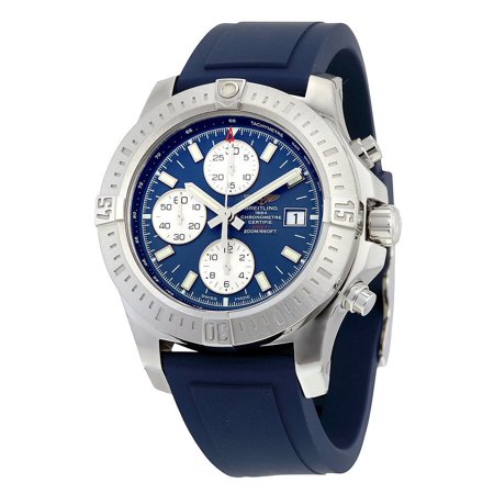 Breitling Colt Chronograph Automatic Blue Dial Blue Rubber Mens Watch A1338811-C914BLPT