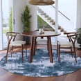 thumbnail image 3 of Navy Blue Ombre Round Area Rug 5Ft Washable Circle Rugs for Living Room Bedroom, Gradient Abstract Art Vintage Non-Slip Carpet Floor Mats Indoor Outdoor Carpet Runner Aesthetic Home Decor, 3 of 8
