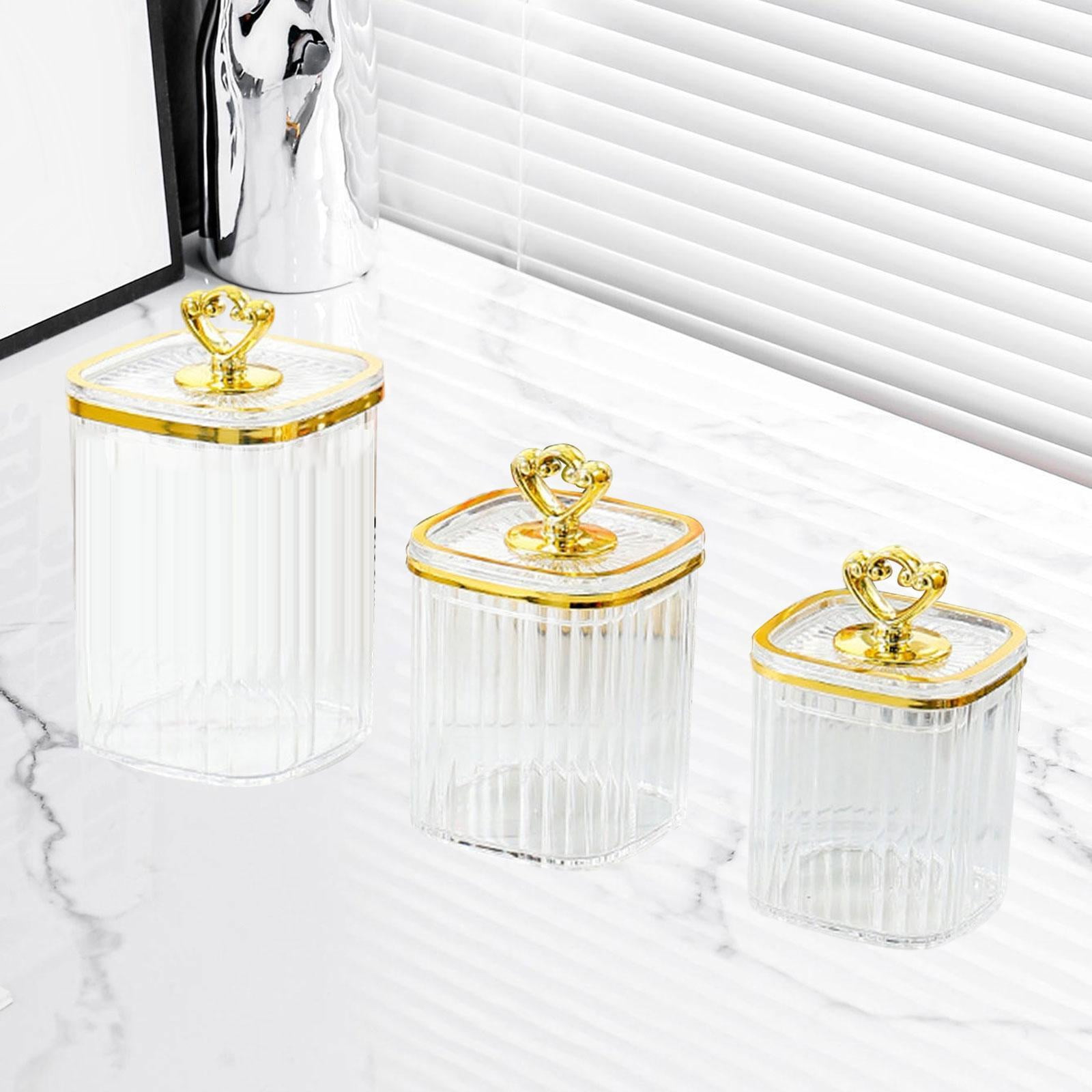 Baoblaze 3 Pieces Airtight Food Storage Container Grain Jar for Kitchen Wedding Candy