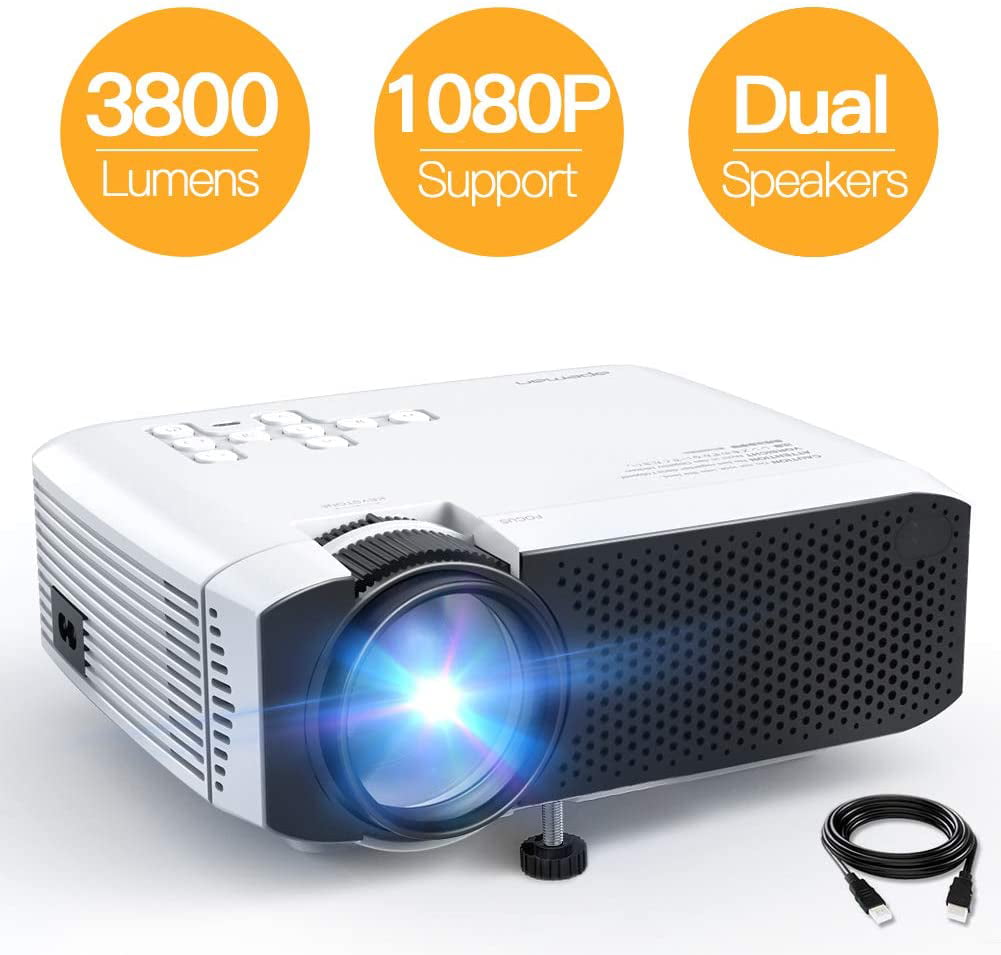 Projector APEMAN Mini Videoprojector Portable 4500 Lumens Built-in Dual Speakers 