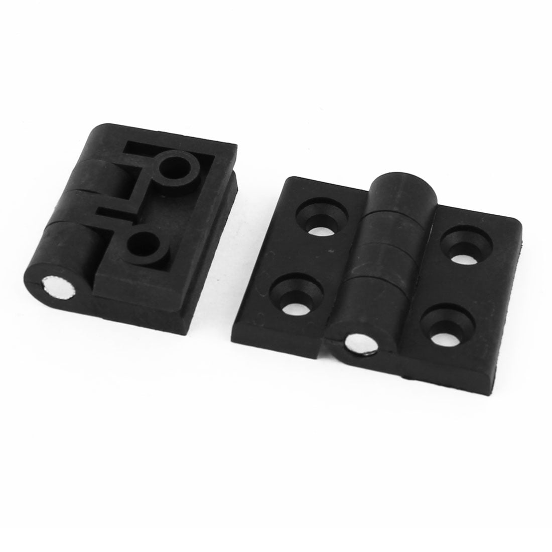 Unique Bargains 2 Pcs 56mm x 45mm Cabinet Door Plastic  Ball Bearing Hinge Black