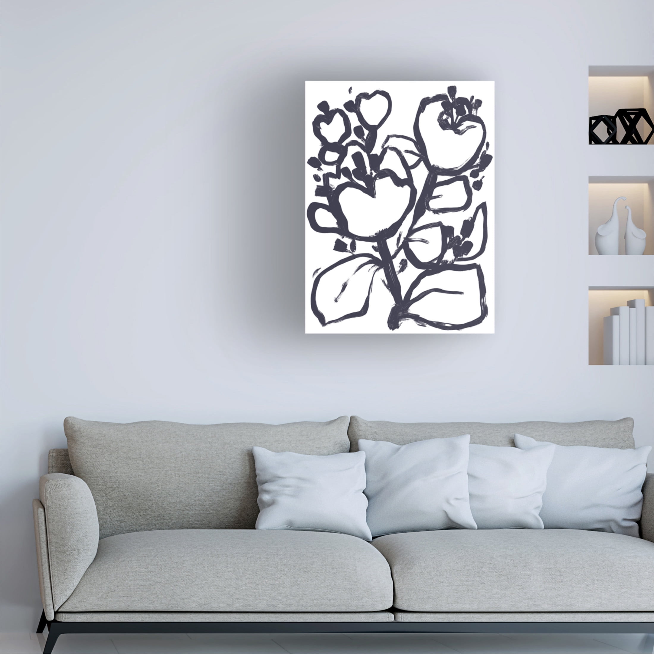 Trademark Fine Art June Erica Vess Carbon Flower I Canvas Wall Art