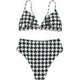 thumbnail image 4 of Plus size Swimsuits Women Two-Piece Bikini Printing Swimwear Swimsuit Beachwear Set White 6(M), 4 of 9