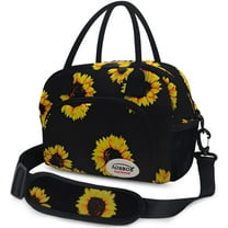Aosbos Large Insulated Lunch Bags for Women Leakproof Reusable Lunch Box Cooler Bag Sunflower