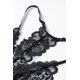 thumbnail image 4 of ABPHQTO Bralette de encaje de croché negro para mujer, 4 of 5