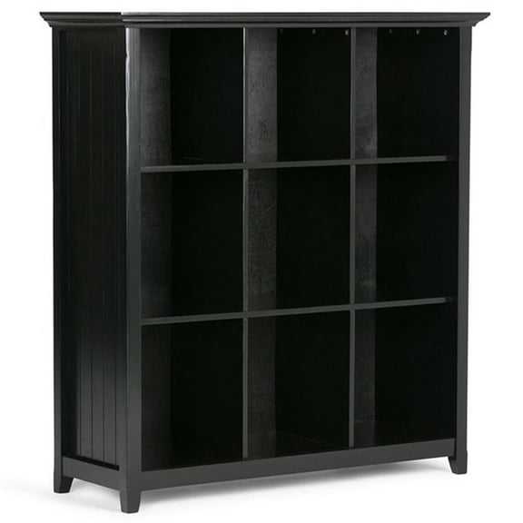 Trent Home Wood Transitional 9 Cube Bookcase and Unit in Black