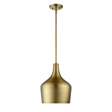 Trade Winds 1-Light Spun Pendant in Natural Brass