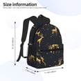 thumbnail image 3 of Goofa Christmas Deers Print Casual Backpack for Women Men,Waterproof High School Bookbag,Lightweight Travel Daypack,Classic College Backpack,Laptob Backpack, 3 of 6