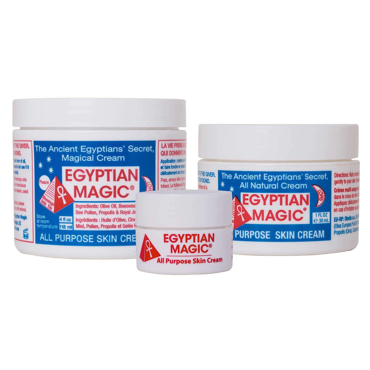 Egyptian Magic Natural All Purpose Skin Cream, 4.0 oz, 1.0 oz & 0.25 oz