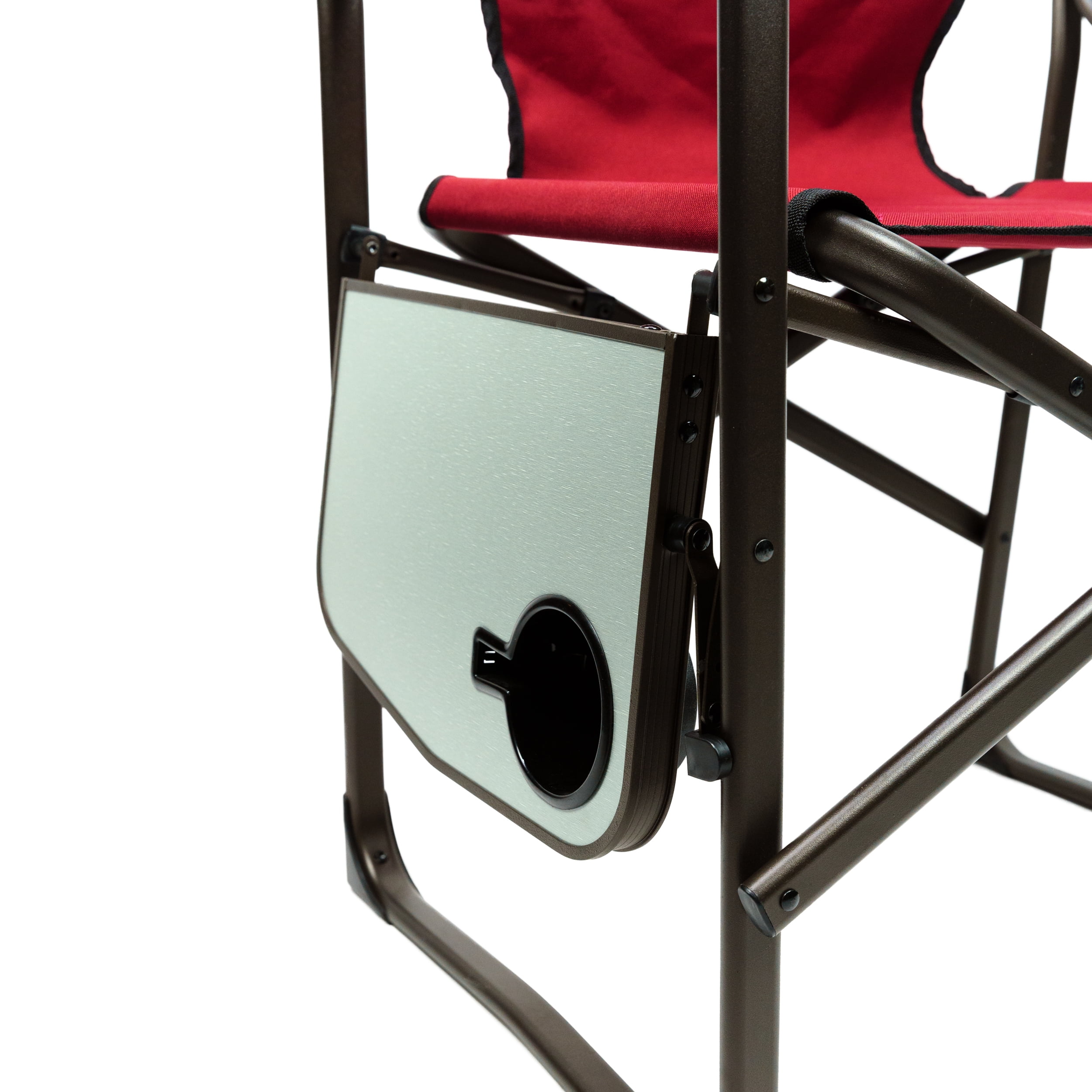 Ozark Trail Director Camping Chair Red with Side Table 4lbs