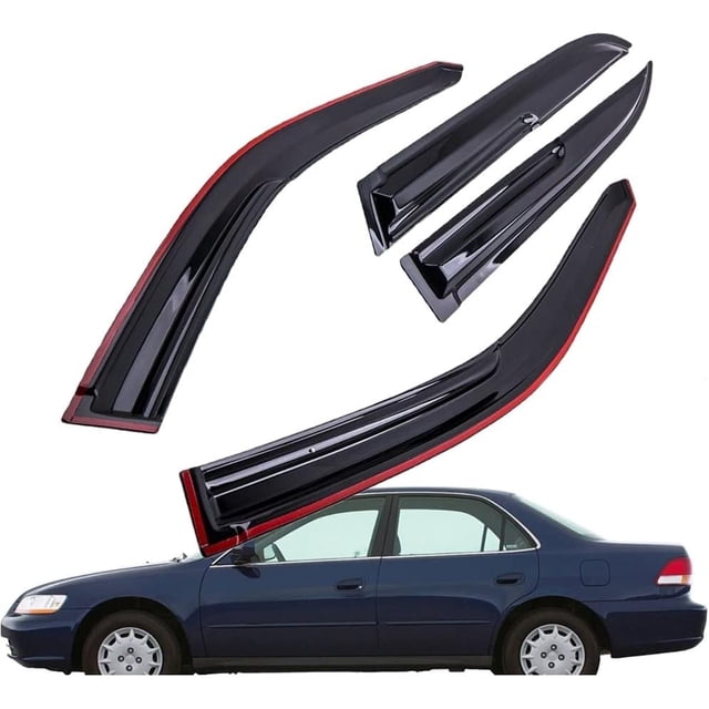 GFDYREE Smoked Sun Window Deflector Window Visors Compatible with Honda Accord 4DR 1998-2002
