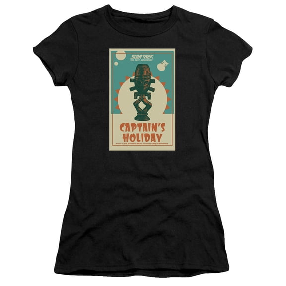 Star Trek Tng Season 3 Episode 19 Junior Women's Sheer T-Shirt Black