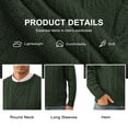thumbnail image 6 of QDG Men's Cable Knit Pullover Sweater Casual Crewneck Long Sleeve Knitted Sweater, 6 of 8