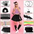 thumbnail image 4 of Loritta 80s Costumes for Women Fancy Outfit Accessories Set with Fishnet Gloves Leg Warmers Tutu Skirts for Theme Party, 4 of 7