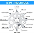thumbnail image 2 of Snowflake Multitool 2PCS 18-in-1 Stainless Steel Snowflake Multi Tool Keychain Tool Gadgets for Outdoor Travel Camping Daily Mens Gifts, 2 of 5