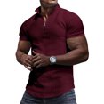 thumbnail image 2 of Striped Polo Shirts for Men Button Down Casual Contrast Color Polo Shirt Lightweight Summer Outdoor Golf Shirt,,XL, 2 of 6