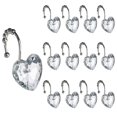 thumbnail image 1 of Ganchos para cortinas de ducha Actpe decorativos en forma de corazón de cristal, 1 of 6
