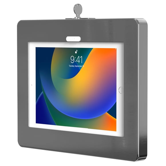 Soporte de pared para tablet CTA Digital de acero inoxidable antirrobo