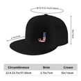 thumbnail image 4 of DouZhe Flat Brim Cap Snapback Hat, Letter J America Usa Flag Prints Adjustable Black Adult Baseball Cap, 4 of 7
