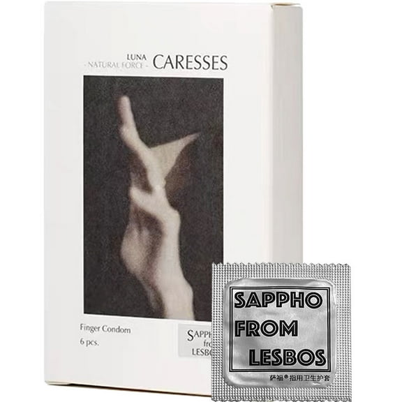 Finger condom, Sappho from lesbos finger sex condom finger cot Ultra-thin Natrual Latex Lubricated Finger Condoms for Intimate moments lesbian couple women, 12 count, Natural Vetiver Scented