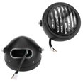thumbnail image 3 of 6.3 Inch Vintage Motorcycle Headlight Headlamp Grill Style Universal for Cafe Racer, 3 of 4
