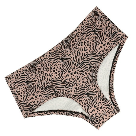 

High Waisted Underwear for Women Leopard Print High Waist Tight Briefs Boxer Breathable Lingerie Purple L