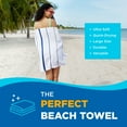 thumbnail image 3 of Kaufman - Terry Horizontal Sailor Stripes Beach Pool Towels - Set of 4 Pcs - 30in X 60in - 400 GSM - Luxury Hotel Towels 4-Pack (Navy), 3 of 7