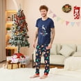 thumbnail image 5 of Zwiiyzr Christmas Pajamas for Family for Dad Matching Family Sets Christmas Print Casual Short Sleeve Top With Bottom Outfits Home Wear 2025 Blue, 5 of 7