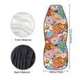 thumbnail image 5 of ZIATUBLE Beauty Hippie Flower High Bucket Seat Protector Stretchy Car Seat Cover for Front Seat Pack of 2 Interior Car Seat Covers Full Set for Women Automotive Accessories for SUV Sedan Van, 5 of 7
