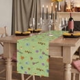 thumbnail image 2 of Table Runners 36 Inches Long Dress Scarves, Spring Flowers Farmhouse Kitchen/Dining Table Runner, Short Coffee Tablerunners, Pink Yellow Wildflowers Country Plants Green 13x36 Inch, 2 of 9